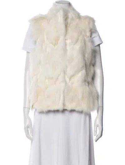 Pre-owned Jocelyn Fox Fur Jacket In Neutral