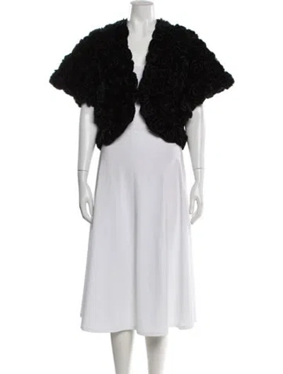 Pre-owned Jocelyn Fur Bolero In Black