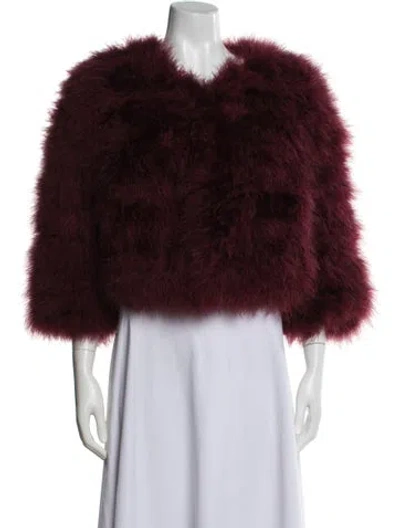 Pre-owned Jocelyn Fur Evening Jacket W/ Tags In Red