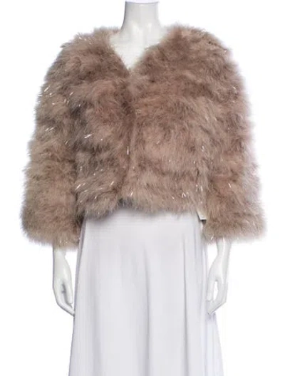Pre-owned Jocelyn Fur Faux Fur Jacket In Multicolor