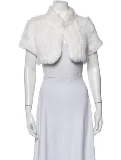 Pre-owned Jocelyn Fur Faux Fur Jacket In White