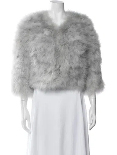Pre-owned Jocelyn Fur Fur Jacket In Gray
