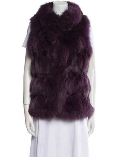 Pre-owned Jocelyn Fur Fur Jacket In Purple