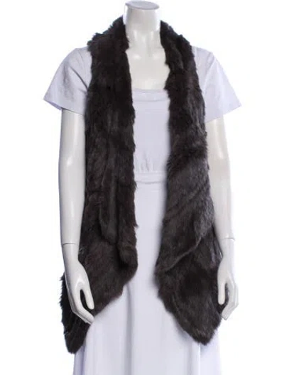 Pre-owned Jocelyn Fur Jacket In Gray