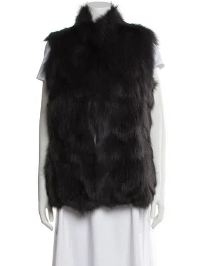 Pre-owned Jocelyn Fur Jacket In Gray