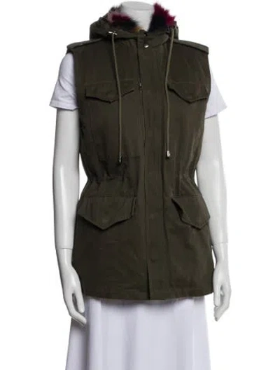 Pre-owned Jocelyn Fur Jacket In Green