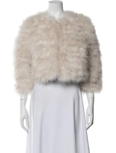 Pre-owned Jocelyn Fur Jacket W/ Tags In Neutral