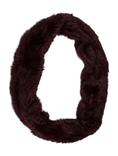 Pre-owned Jocelyn Fur Scarf In Red