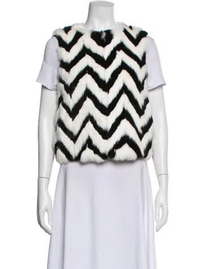Pre-owned Jocelyn Fur Striped Fur Jacket In Multi