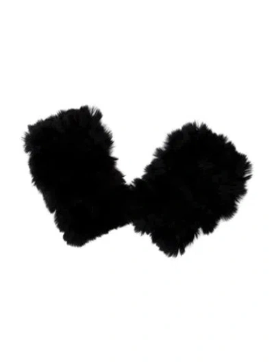 Pre-owned Jocelyn Fur Wrist Cuff In Black