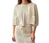 Jocelyn Knit Cardigan In Bisque In White