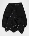 Jocelyn Knit Triangle Pull-through Scarf In Black