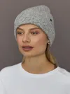 Jocelyn Love Embroidered Knit Hat In Gray