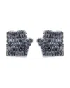 Jocelyn Mandy Faux Fur Fingerless Mittens In Gray