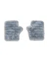 Jocelyn Mandy Faux Fur Fingerless Mittens In Blue