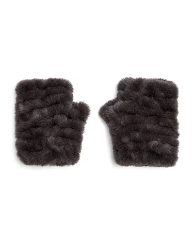 Jocelyn Mandy Faux Fur Fingerless Mittens In Multi