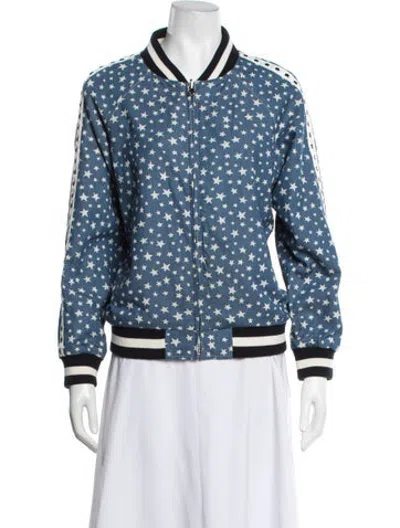 Pre-owned Jocelyn Printed Jacket In Blue