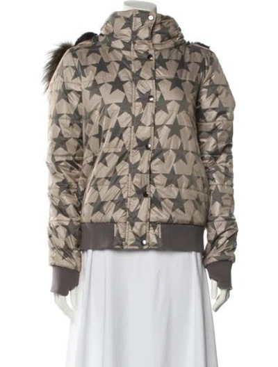 Pre-owned Jocelyn Printed Jacket In Neutral