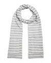 Jocelyn Sequin Striped Scarf In Gray Multi
