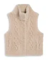 Jocelyn Sheared Wool Cardigan Vest In Neutral