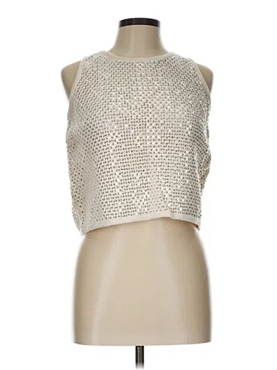 Pre-owned Jocelyn Sleeveless Blouse In Silver