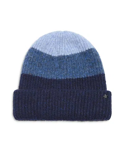Jocelyn Star Charm Color Block Beanie In Blue Multi