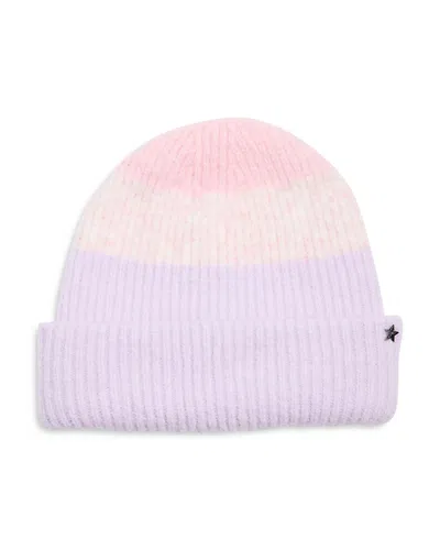 Jocelyn Star Charm Color Block Beanie In Pink Multi
