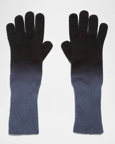 Jocelyn The Courchevel Cashmere-blend Ombre Gloves In Black