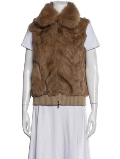 Pre-owned Jocelyn Vest In Brown