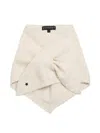 Jocelyn Knit Triangle Pull-through Scarf In White