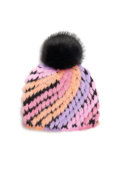 Jocelyn Women's Candy Pineapple Hat In Pink Multi