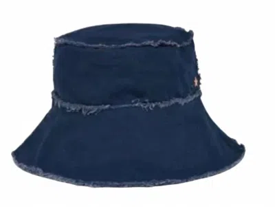 Jocelyn Women's Canvas Beach Bucket Hat In Navy In Blue