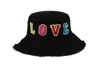 Jocelyn Women's Canvas Love Bucket Hat In Black In Black