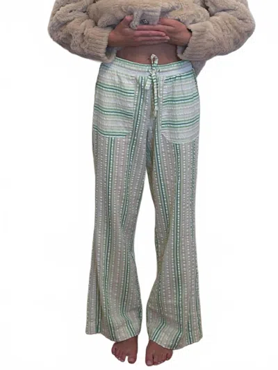 Jocelyn Women's Cotton Beach Pants In Green