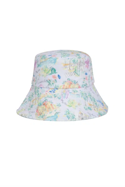 Jocelyn Women's Monaco Reversible Hat In Blue Beach In Multi