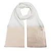 Jocelyn Women Ombre Metallic Knit Scarf In Ivory Gold In Multi