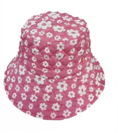 Jocelyn Women's Quilted Flower Bucket Hat In Pink