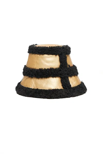 Jocelyn Women's Sedgwick Bucket Hat In Black/gold