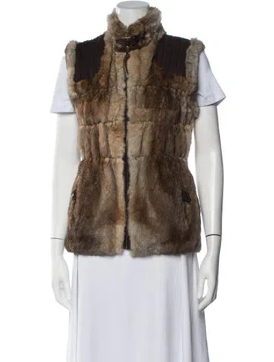 Pre-owned Jocelyn Wool Vest In Brown