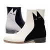 Jocie Juritz Collection Women's Black / White / Grey Mix & Match Low Cat Boots In Multi