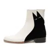 Jocie Juritz Collection Women's Black / White Ziggy Low Cat Boots In Multi