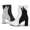Jocie Juritz Collection Women's Green / Black / White Mix & Match Cat Boots In Multi