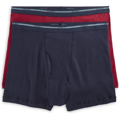 Jockey 2-pk Boxer Briefs In Navy Wine