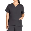 Jockey 2371 Unisex Adult Big V Neck Short Sleeve Stretch Fabric Scrub Top In Black