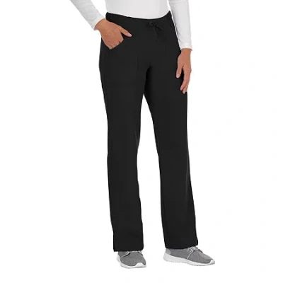 Jockey 2377 Womens Petite Stretch Fabric Scrub Pant In Black