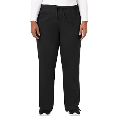 Jockey 2377 Womens Plus Stretch Fabric Scrub Pant In Black