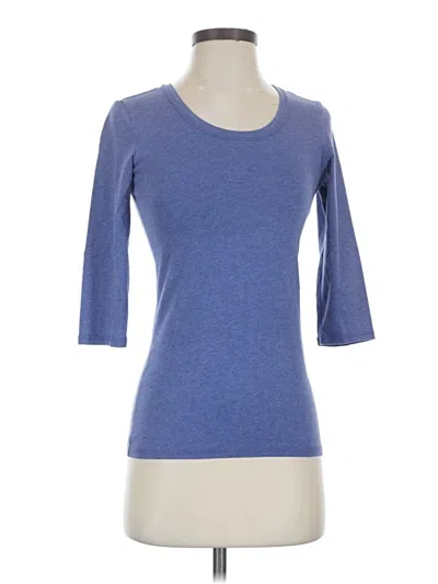 Pre-owned Jockey 3/4 Sleeve T-shirt In Blue