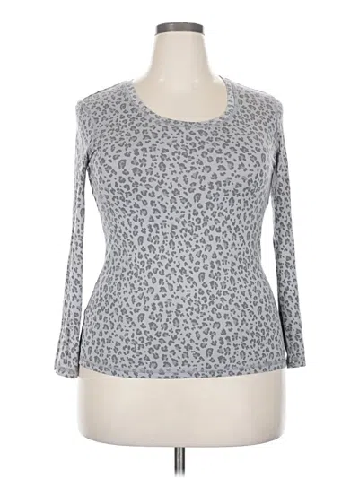 Pre-owned Jockey 3/4 Sleeve T-shirt In Gray