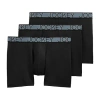 Jockey Active Microfiber Mens 3 Pack Boxer Briefs 9142 In Black