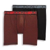 Jockey Active Microfiber Mens Big 2 Pack Long Leg Boxer Briefs 9153 In Red